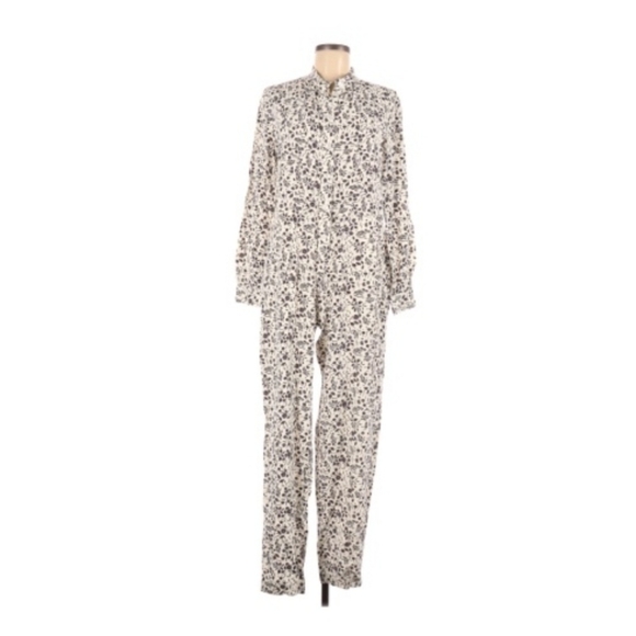 A.P.C. Ivory Floral Long Sleeve Pants Jumper